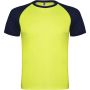 Indianapolis rvid ujj uniszex sportpl, fluor yellow, navy blue