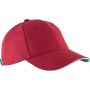 Kup Orlando 6 paneles sapka, Red/White/Green