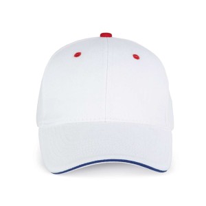 Kup Orlando 6 paneles sapka, White/Royal Blue/Red, U