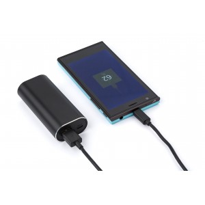 Powerbank flhallgatval, fekete (flhallgat, fejhallgat)